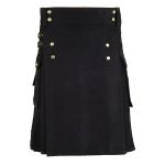 Black Cotton Kilt