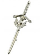 Kilt pin with thistle emblem
