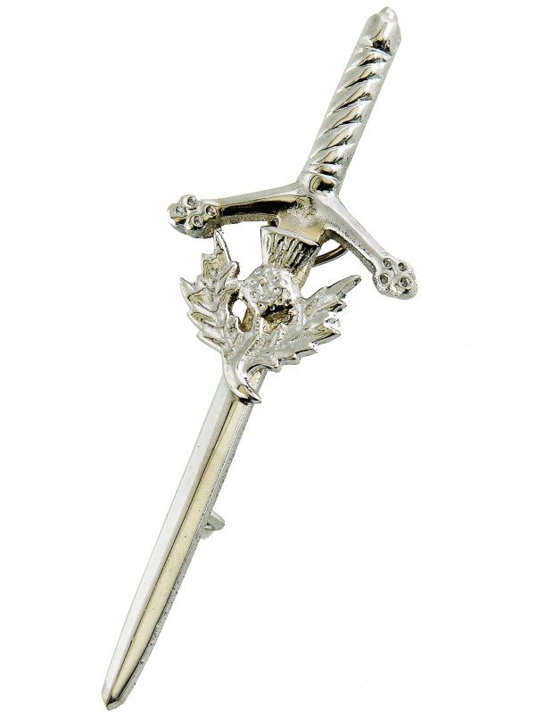 Kilt pin with thistle emblem Kilt pin with thistle emblem