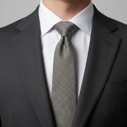 Grey-houndstooth-neck-tie-wool