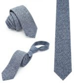 Steel Blue Tweed Tie - Image 3