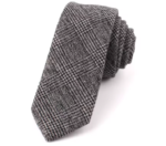 Wool Necktie Charcoal Grey pattern