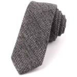 Wool Necktie Charcoal Grey pattern