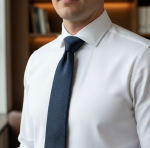 Blue Tweed Tie - Image 2