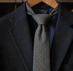 Grey Tweed Tie - Image 2