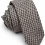 Pink wool Necktie herringbone