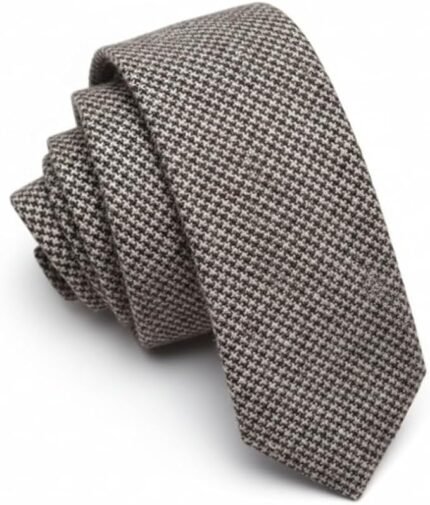Pink wool Necktie herringbone