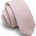 Pink wool Necktie herringbone