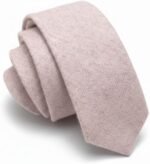 Pink wool Necktie herringbone