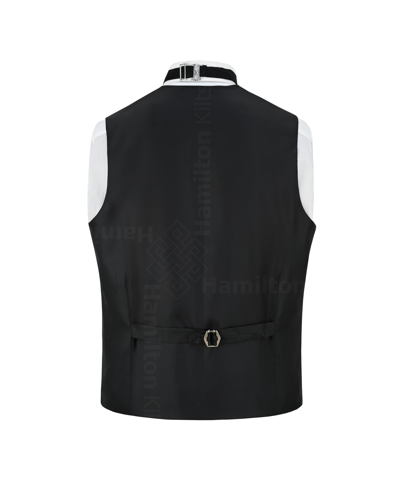 Prince Charlie vest Black tuxedo waistcoat argyle wool tweed vest wedding dress kilt attire highland