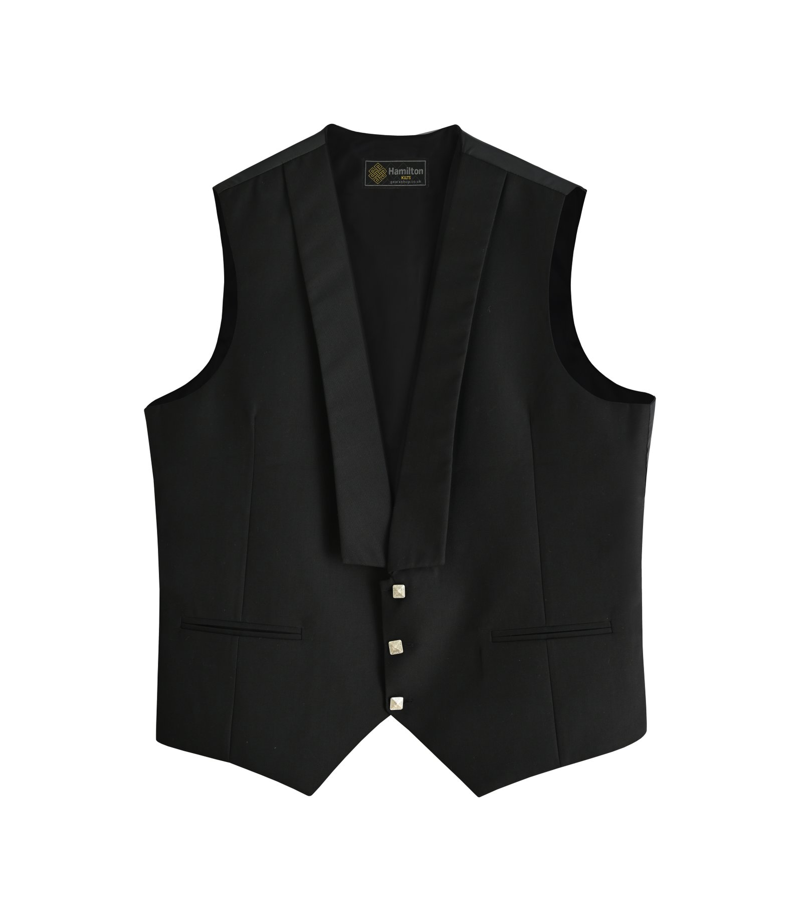 Prince Charlie vest Black tuxedo waistcoat argyle wool tweed vest wedding dress kilt attire highland