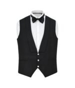 Prince Charlie vest Black tuxedo waistcoat argyle wool tweed vest wedding dress kilt attire Scottish