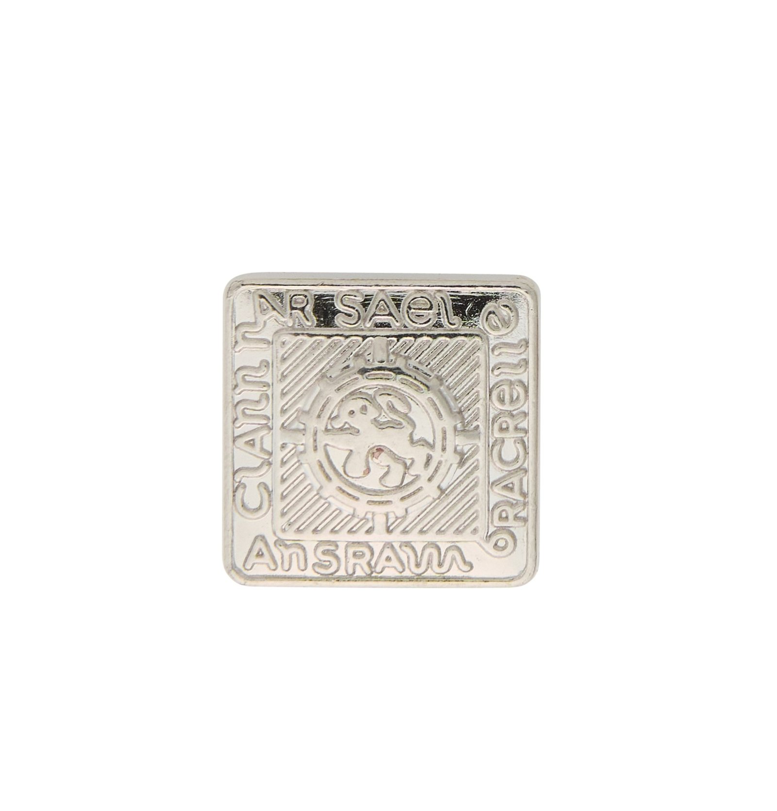 Silver square thistle button Silver square thistle button
