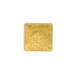 Golden square thistle button