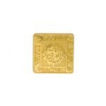 Golden square thistle button
