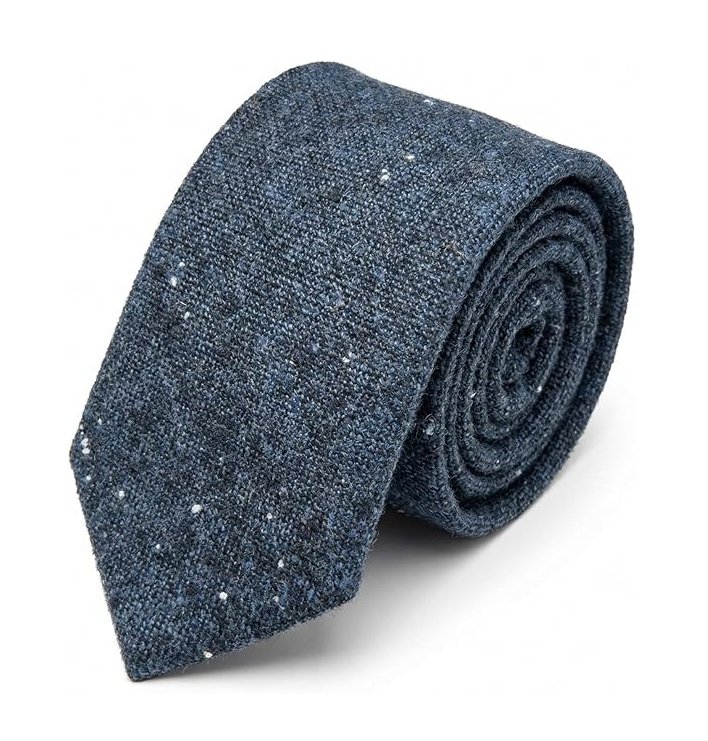 necktie Wool donegal blue necktie Wool donegal blue