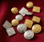 Golden Square Buttons Scottish Prince Charlie Coat 15mm, 18mm - Image 2