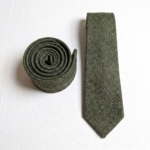 necktie Wool donegal green
