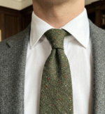necktie Wool donegal green