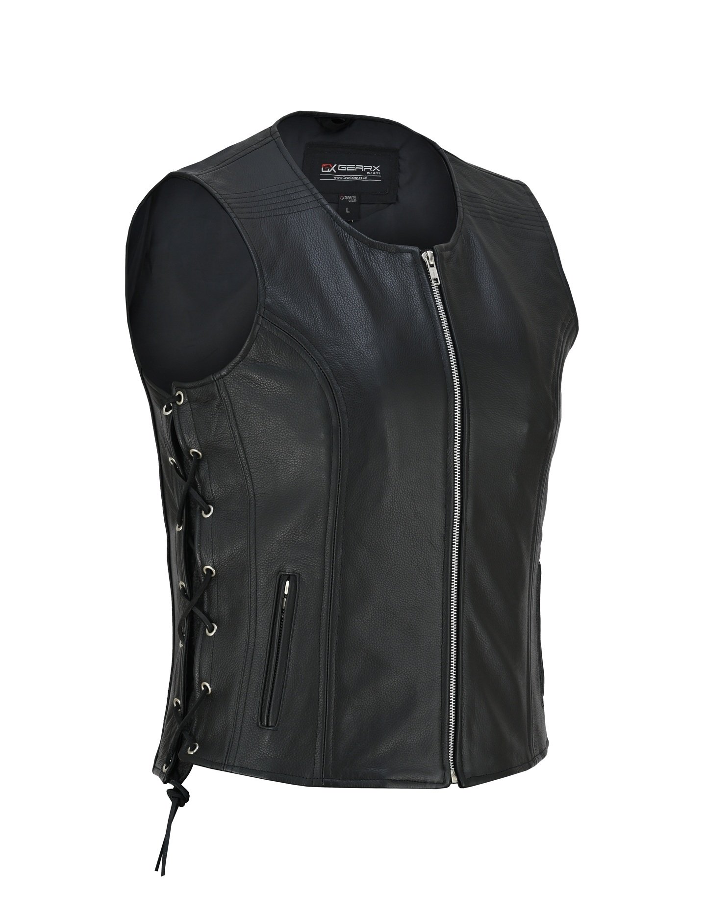 Roxena Leather vest Motorcycle Leather Vest Roxena Aniline - Image 1