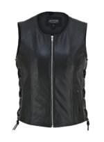Motorcycle Leather Vest Roxena Aniline - Image 2